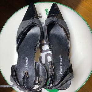 Black ankle strap heels